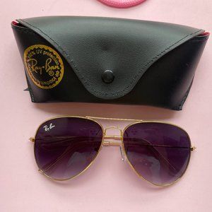 LARGE Rayban Aviator Purple Mirrored Lenses 62mm NEW